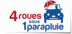 4 roues sous un parapluie